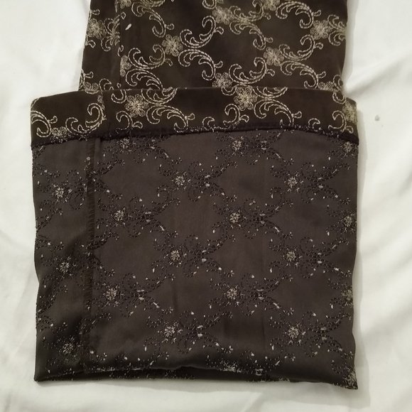 Brown & gold pants w/ embroidered pattern🤎💛 - Picture 4 of 5